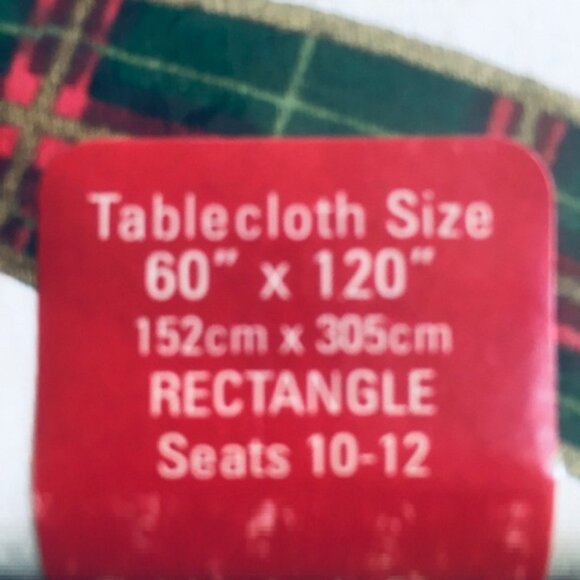 old stock (brand new in pkg) LENOX 60x120" Christmas Holiday Nouveau Tablecloth - Picture 2 of 4